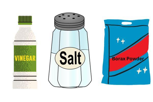 Borax, vinegar and salt a potent cleaner