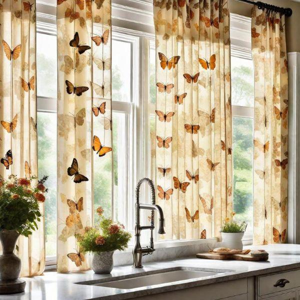 butterfly-themed curtain