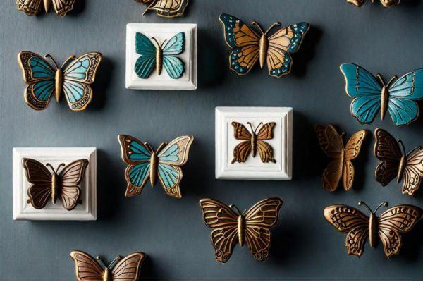 butterfly cabinet knobs
