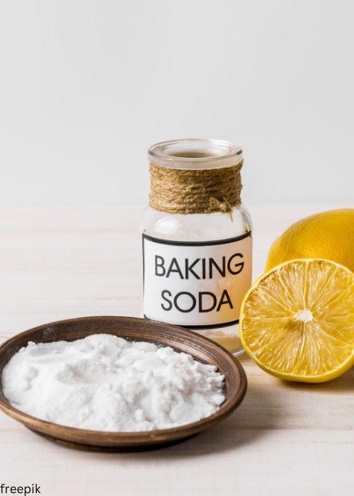 baking soda and lemon juice forms a powerful non-toxic cleaner