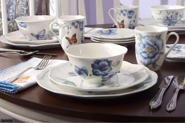 butterfly-themed dishware