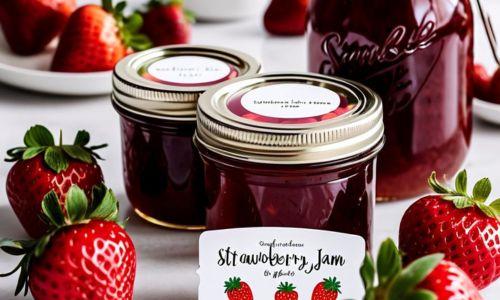 Strawberry Jam Jar Labels