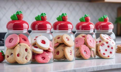 Strawberry-Shaped Cookie Jars