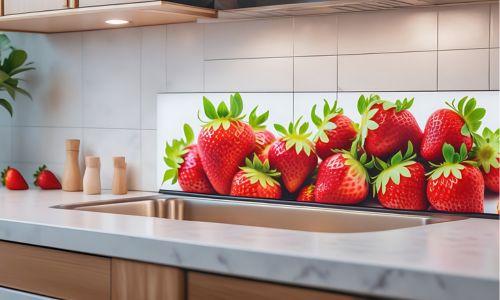 Strawberry Wallpaper Backsplash