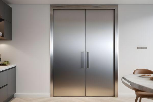metallic pantry door