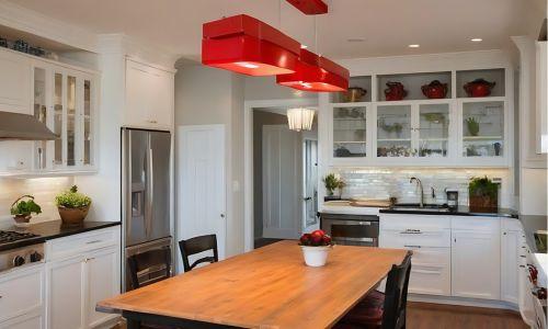 red lighting fixture