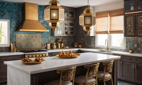 Gold and Moroccan kitchen