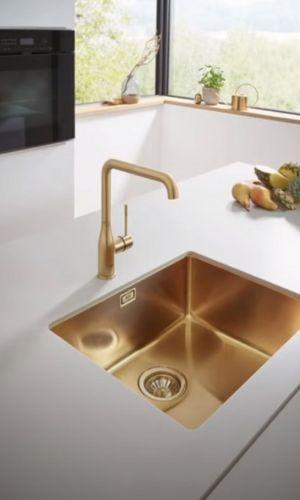 Golden Sink and Faucet