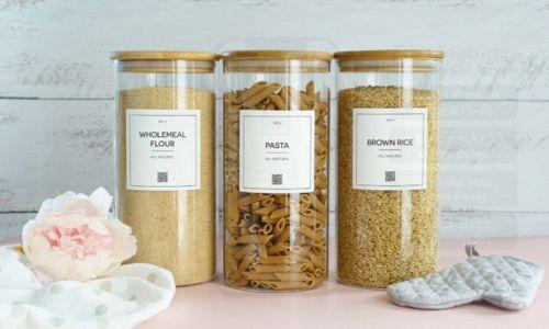 walk-in pantry by using interactive labels