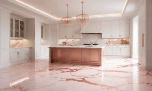 Rose Gold Marble Flooring