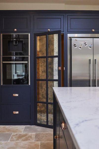  pantry door in a vibrant blue shade