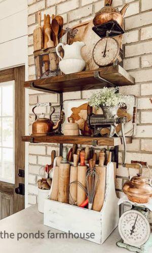 vintage kitchen display