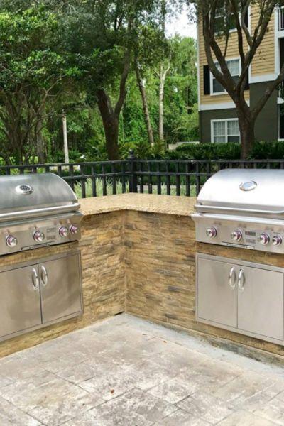 Outdoor Kitchen with Dual Grills