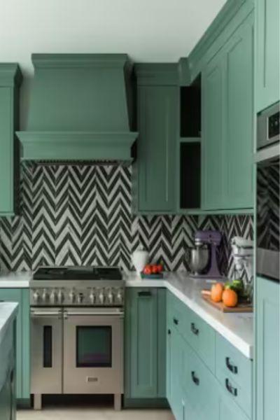 Matte Green Cabinets