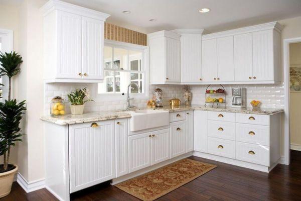 White Cabinets with Beadboard Detail