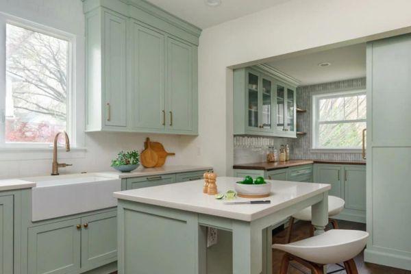 Pastel Green Cabinets