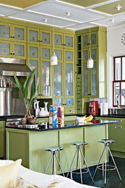 Apple Green Cabinets