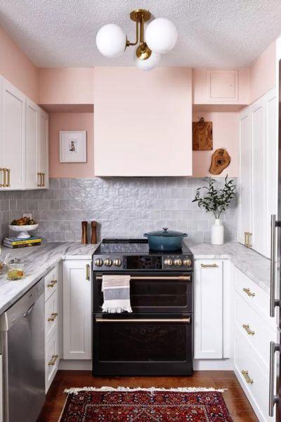 White Cabinets in Galley Kitchens