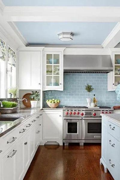 White Cabinets with Pastel Accents