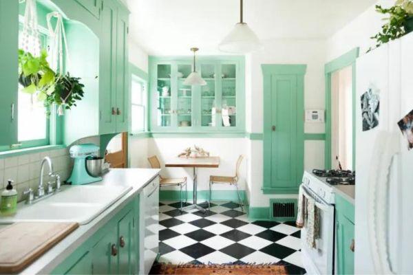 Mint Green Cabinets