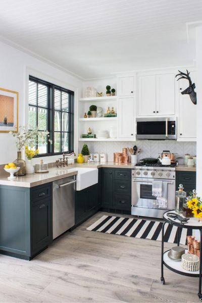 Eclectic Black Cabinets